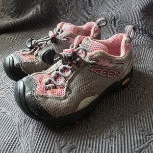 Keen Kids' Pink and Gray Hiking Shoes